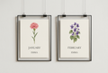 The Duo · Birth Flower Prints Gift Set – Personalized Wall Art, Matte Print